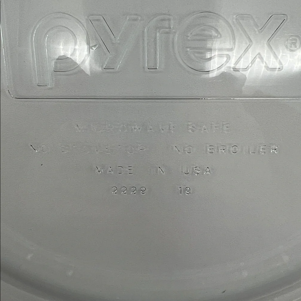 Vintage Pyrex Aqua Glass Deep Dish Pie Plate with Handles - 9.5 Inch - #2229